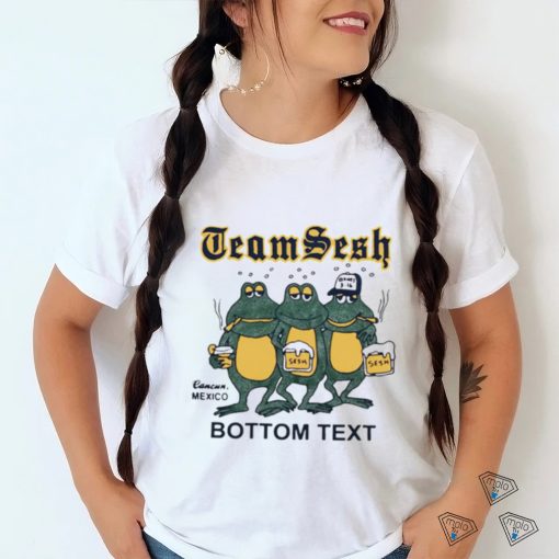 Teamsesh frogs bottom text shirt