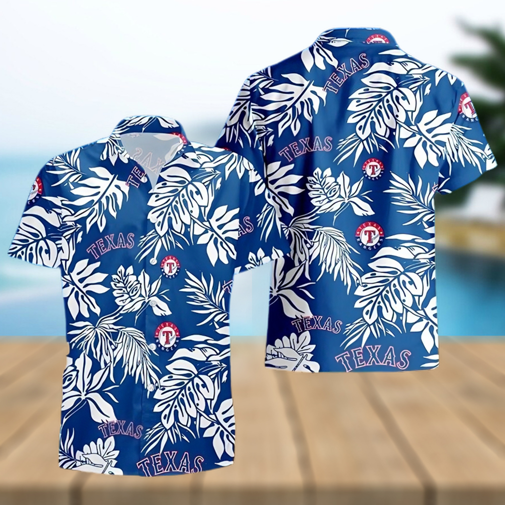 Texas Rangers Hawaiian Retro Logo MLB Summer Beach Men And Women