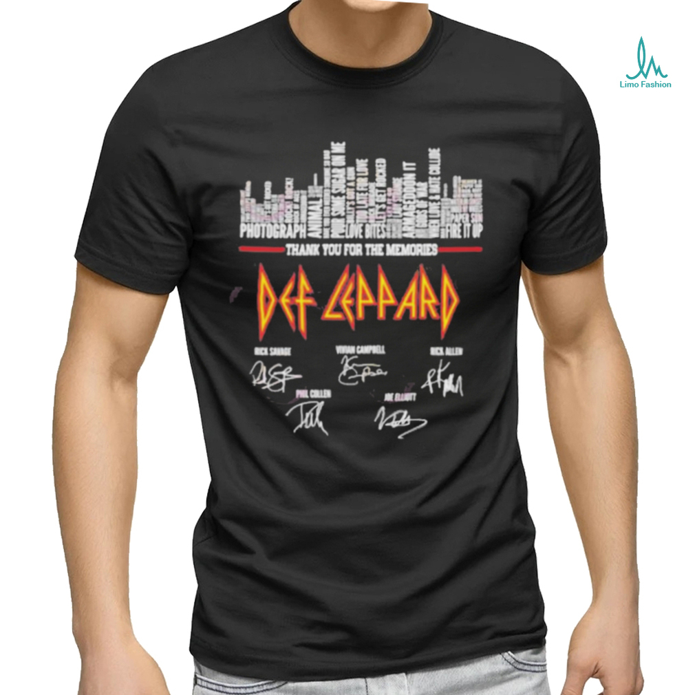 Thank you for the memories def leppard signature shirt