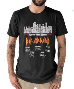 Thank you for the memories def leppard signature shirt