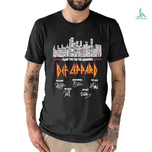 Thank you for the memories def leppard signature shirt