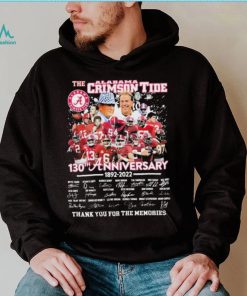 The Alabama Crimson Tide 130th Anniversary Signature Thank You For The Memories Shirt