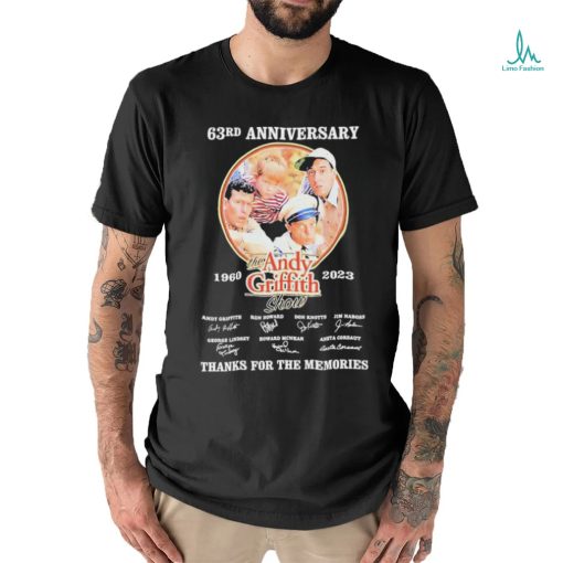 The Andy Griffith 63rd Anniversary 1960 2023 Thanks For The Memories Signatures Shirt