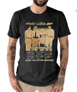 The Andy Griffith Show 63rd Anniversary 1960 – 2023 Thank You For The Memories Signature Shirt