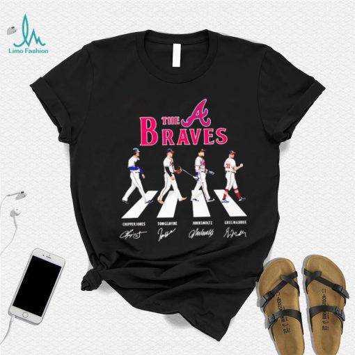 The Braves Chipper Jones Tom Glavine John Smoltz Greg Maddux Abbey Road signatures shirt