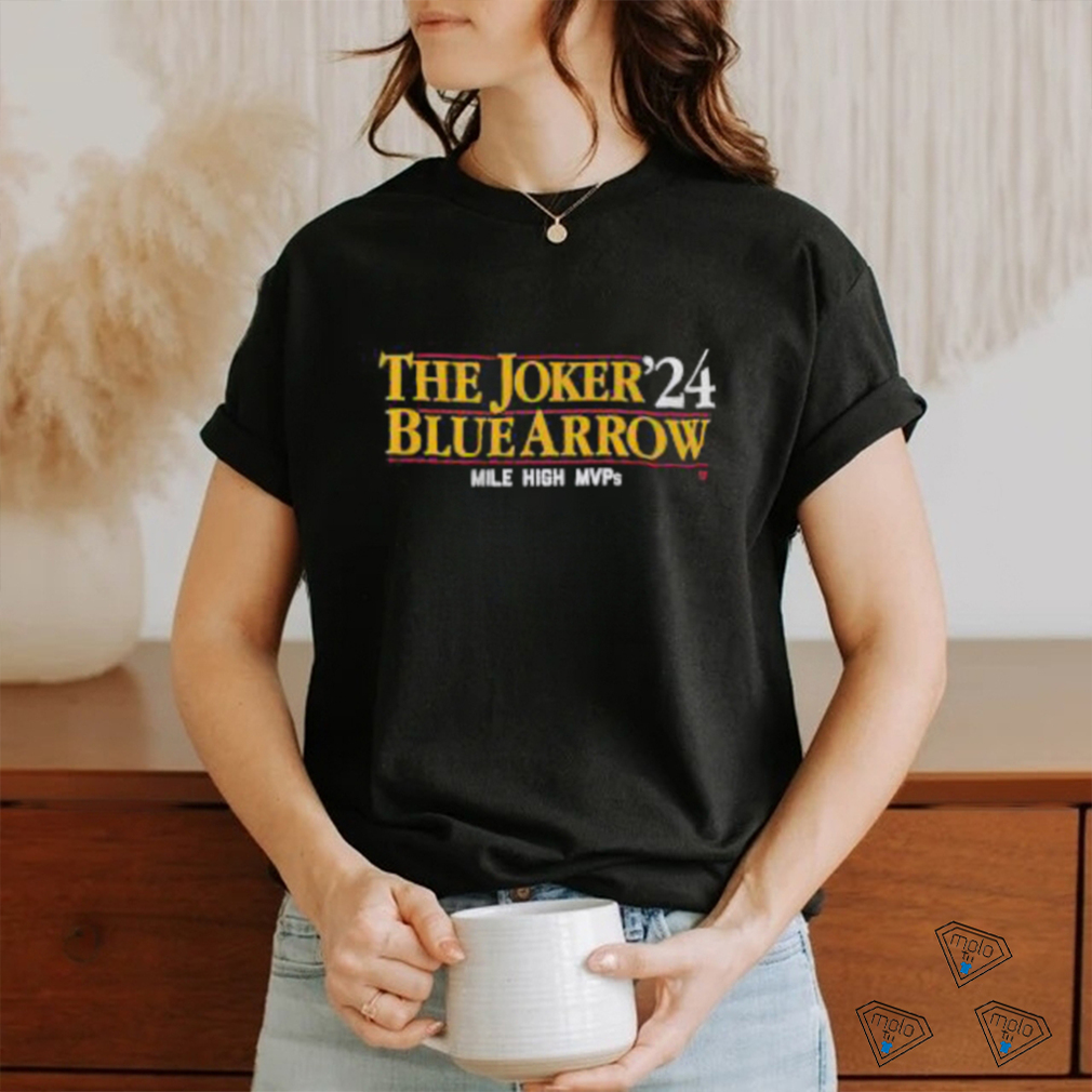The Joker Blue Arrow ’24 Denver Basketball Shirt The Joker Blue Arrow ’24 Denver Basketball Shirt