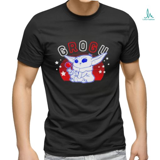 The Mandalorian Star And Lines Grogu Shirt