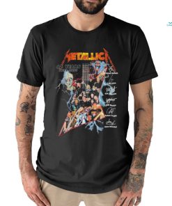 The Metallica guitar 42 years 1981 – 2023 member signatures shirt