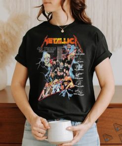 The Metallica guitar 42 years 1981 – 2023 member signatures shirt