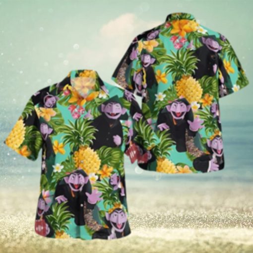 The Muppet Count Von Count Summer Pineapple Tropical Hawaiian Shirt