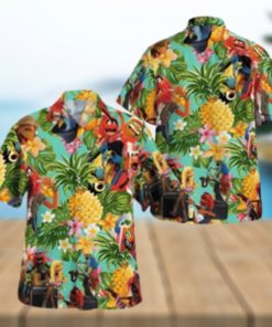 The Muppet Electric Mayhem Pineapple Tropical Summer Hawaiian Shirt