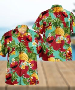 The Muppet Elmo Pineapple Tropical Summer Hawaiian Shirt