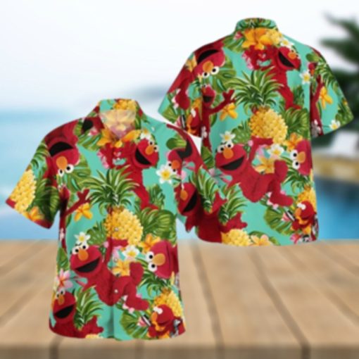 The Muppet Elmo Pineapple Tropical Summer Hawaiian Shirt