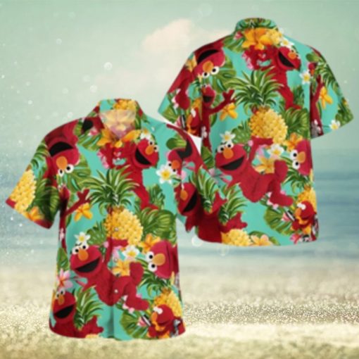 The Muppet Elmo Pineapple Tropical Summer Hawaiian Shirt
