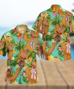 The Muppet Fozzie Bear Pineapple Tropical Summer Hawaiian Shirt