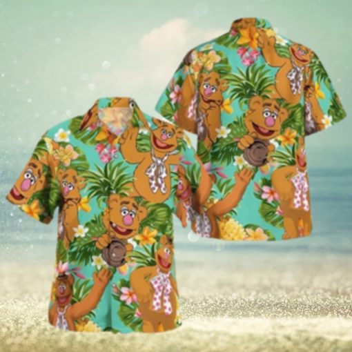 The Muppet Fozzie Bear Pineapple Tropical Summer Hawaiian Shirt