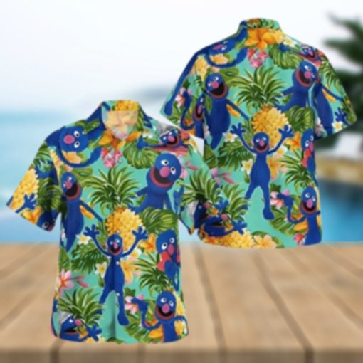 The Muppet Grover Pineapple Tropical Summer Hawaiian Shirt