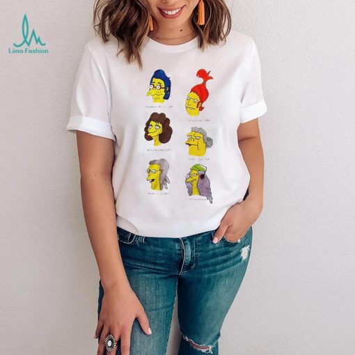 The Simpson Snake Van Hauten Brandine Tony Maude Carlson Doris Szyslak Prof Lovejoy Otto Bouvier cartoon shirt