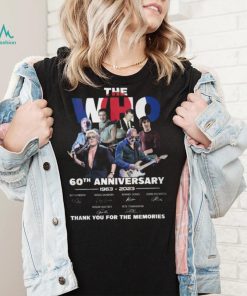 The Who 60th Anniversary 1963 – 2023 Thank You For The Memories T Shirt