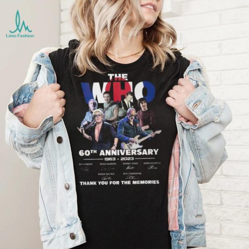 The Who 60th Anniversary 1963 – 2023 Thank You For The Memories T Shirt