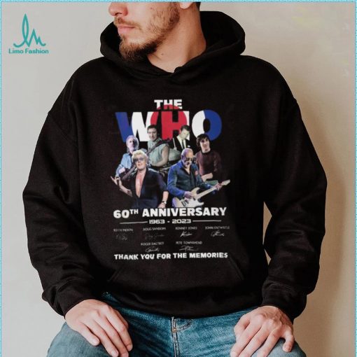 The Who 60th Anniversary 1963 – 2023 Thank You For The Memories T Shirt