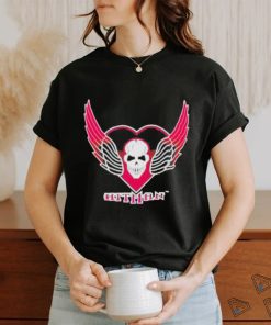 The hitman bret hart skull wings logo shirt