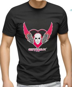 The hitman bret hart skull wings logo shirt