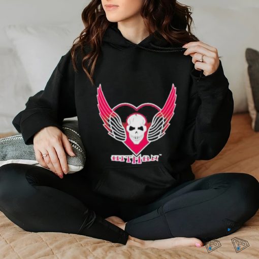 The hitman bret hart skull wings logo shirt