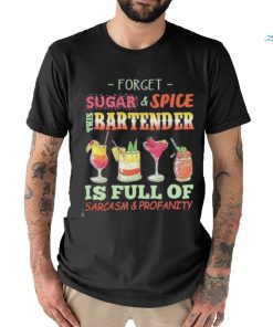 This Bartender Is Full Of Sarcasm & Profanity black bartender t shirt