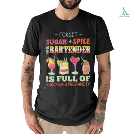 This Bartender Is Full Of Sarcasm & Profanity black bartender t shirt