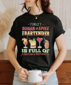 This Bartender Is Full Of Sarcasm & Profanity black bartender t shirt