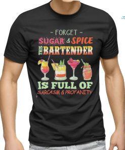 This Bartender Is Full Of Sarcasm & Profanity black bartender t shirt