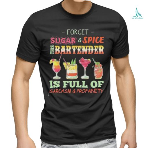 This Bartender Is Full Of Sarcasm & Profanity black bartender t shirt