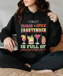 This Bartender Is Full Of Sarcasm & Profanity black bartender t shirt