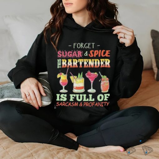 This Bartender Is Full Of Sarcasm & Profanity black bartender t shirt