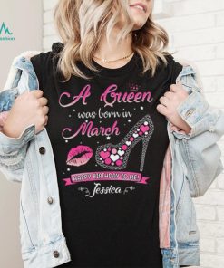This Queen was Born in March Birthday Shirts for Women T Shirt, Multicolored