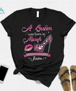 This Queen was Born in March Birthday Shirts for Women T Shirt, Multicolored