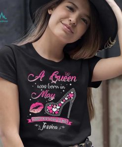 This Queen was Born in May Birthday Shirts for Women T Shirt, Multicolored