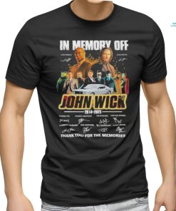 Tn memory off john wick 2014 2023 thank you for the memories shirt