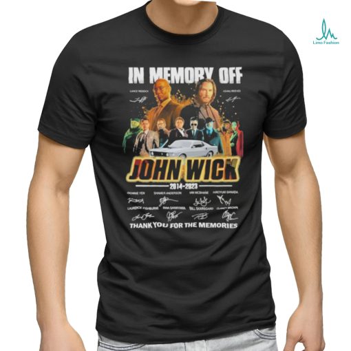 Tn memory off john wick 2014 2023 thank you for the memories shirt