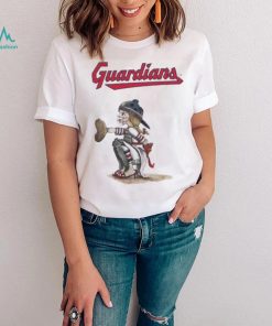 Toddler Cleveland Guardians Tiny Turnip White Kate The Catcher shirt