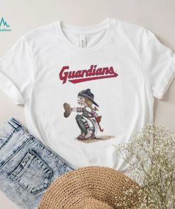 Toddler Cleveland Guardians Tiny Turnip White Kate The Catcher shirt