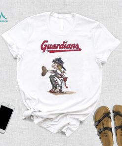 Toddler Cleveland Guardians Tiny Turnip White Kate The Catcher shirt