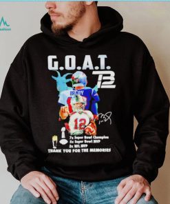 Tom Brady Goat Nfl Mvp Thank You For The Memories Signature Shirt - Limotees