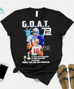 Tom Brady Goat Nfl Mvp Thank You For The Memories Signature Shirt