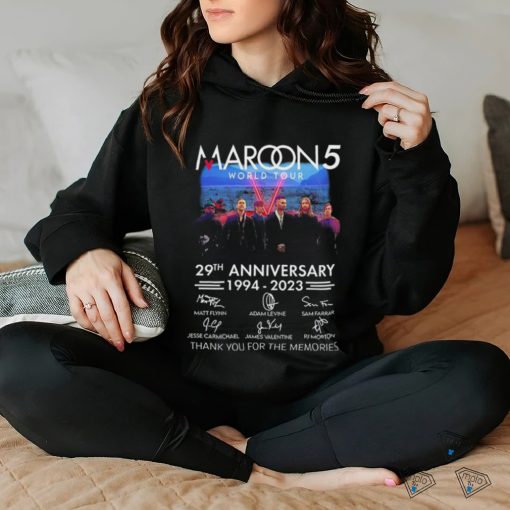 Top maroon 5 29th Anniversary 1994 2023 Thank You For The Memories Signatures Shirt