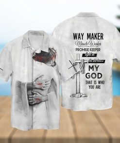 [Top selling Item] Jesus God Way Maker Miracle Worker Promise Keeper Light In The Darkness My God All Over Printed Hawaiian Shirt