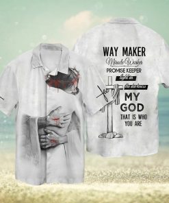 [Top selling Item] Jesus God Way Maker Miracle Worker Promise Keeper Light In The Darkness My God All Over Printed Hawaiian Shirt