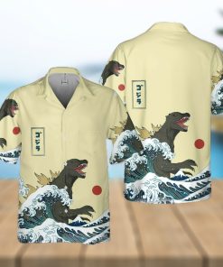 [Top selling Item] King Of Monster Godzilla Japanese Gojiras Vintage Short Sleeve Shirt Summer Time Hawaiian Shirt