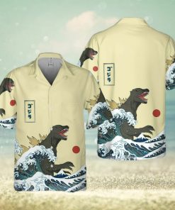 [Top selling Item] King Of Monster Godzilla Japanese Gojiras Vintage Short Sleeve Shirt Summer Time Hawaiian Shirt